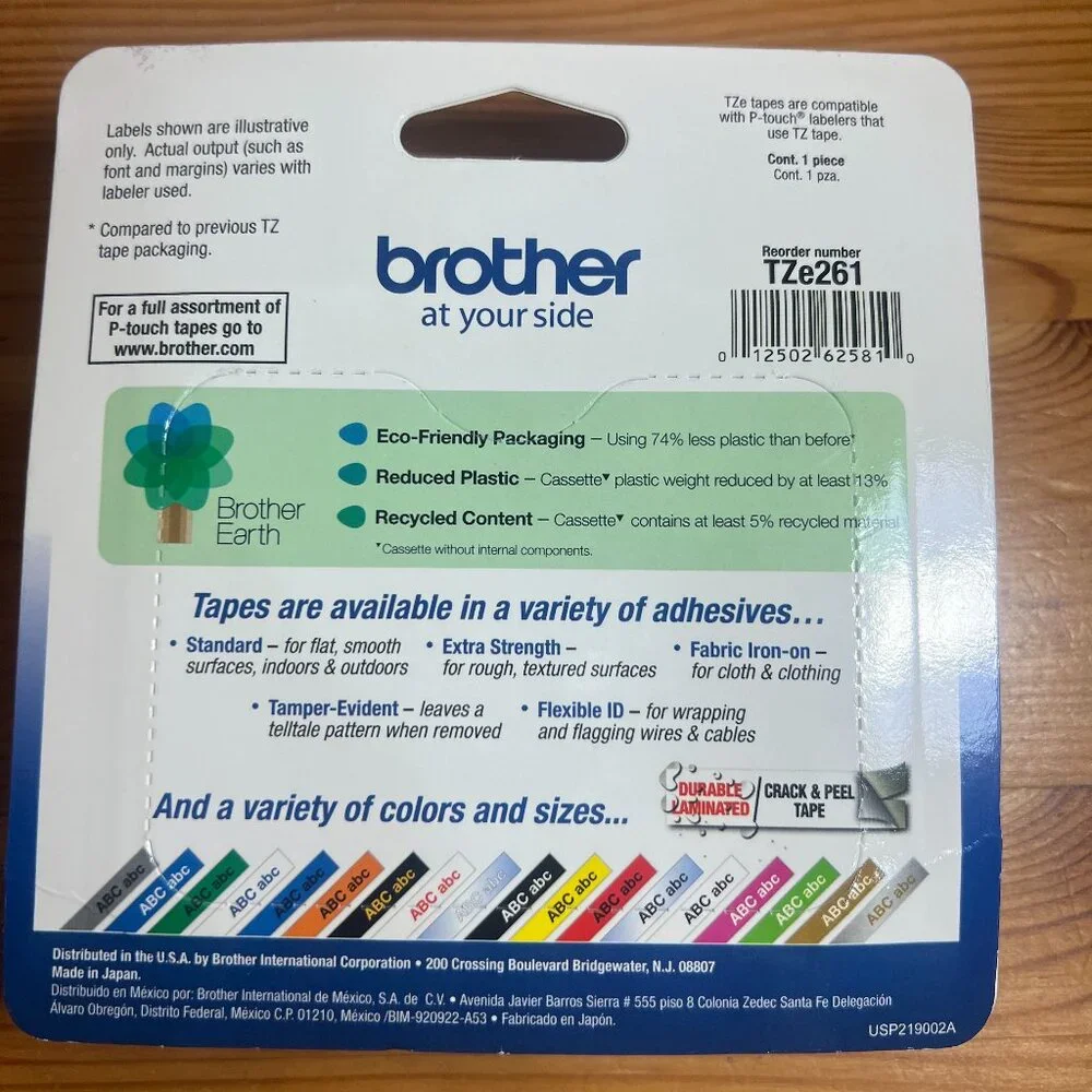 Brother Part# TZe-261 Label Tape (OEM) 1.5